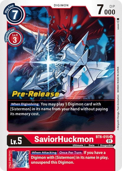 SaviorHuckmon (6015) [BT06_PR] - Digimon Card Game Single