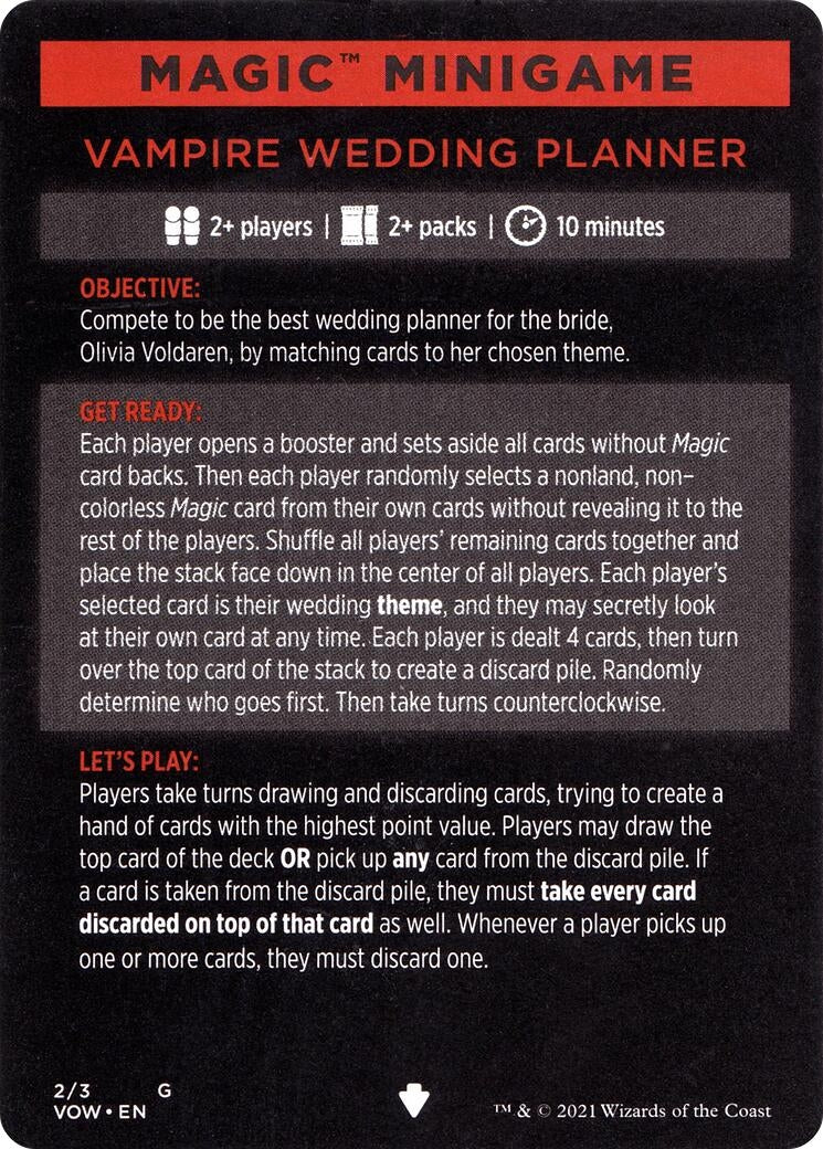 Magic Minigame: Vampire Wedding Planner (2) [VOW] - MTG Single