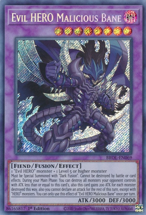 Evil HERO Malicious Bane (69) (BROL) - YuGiOh Single