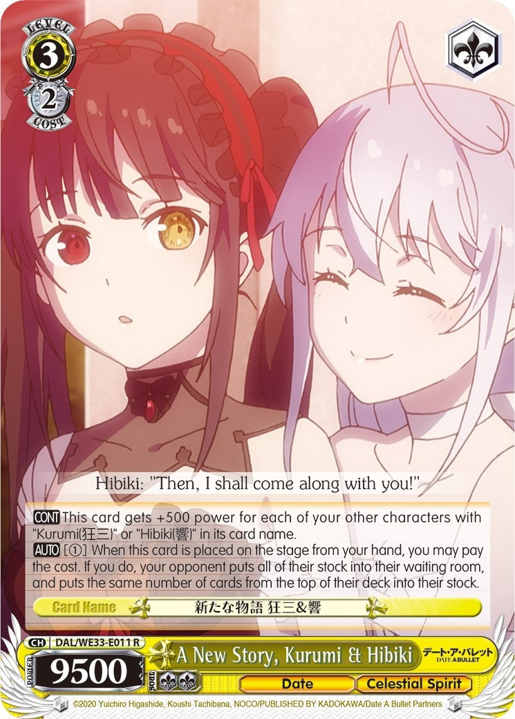 A New Story Kurumi & Hibiki (Parallel Foil) (33011) [DAL/WE33] - Weiss Schwarz Single