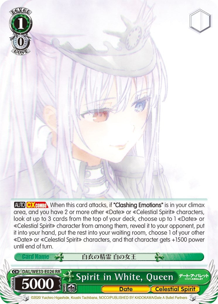 Spirit in White Queen (Parallel Foil) (33026) [DAL/WE33] - Weiss Schwarz Single