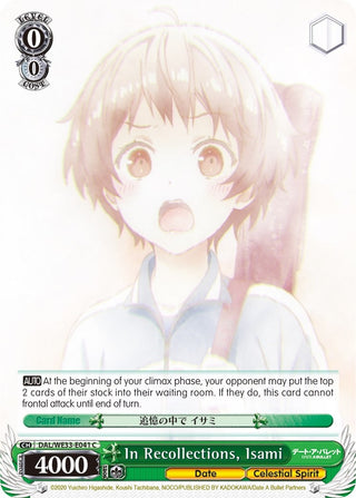 In Recollections Isami (33041) [DAL/WE33] - Weiss Schwarz Single