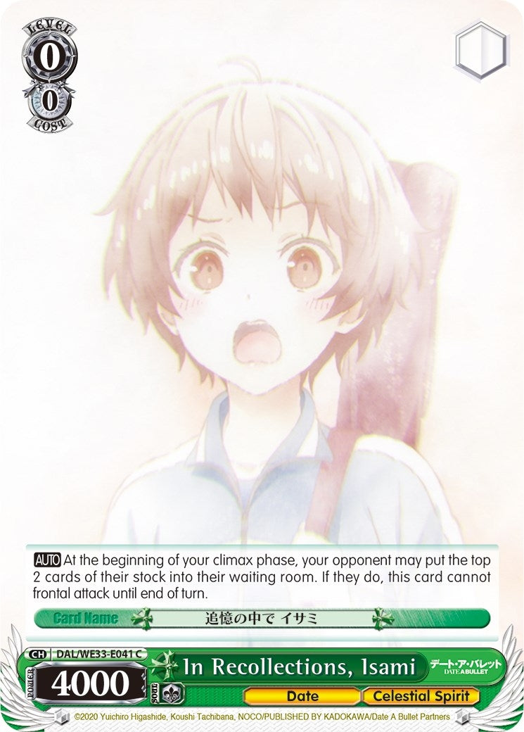 In Recollections Isami (Parallel Foil) (33041) [DAL/WE33] - Weiss Schwarz Single
