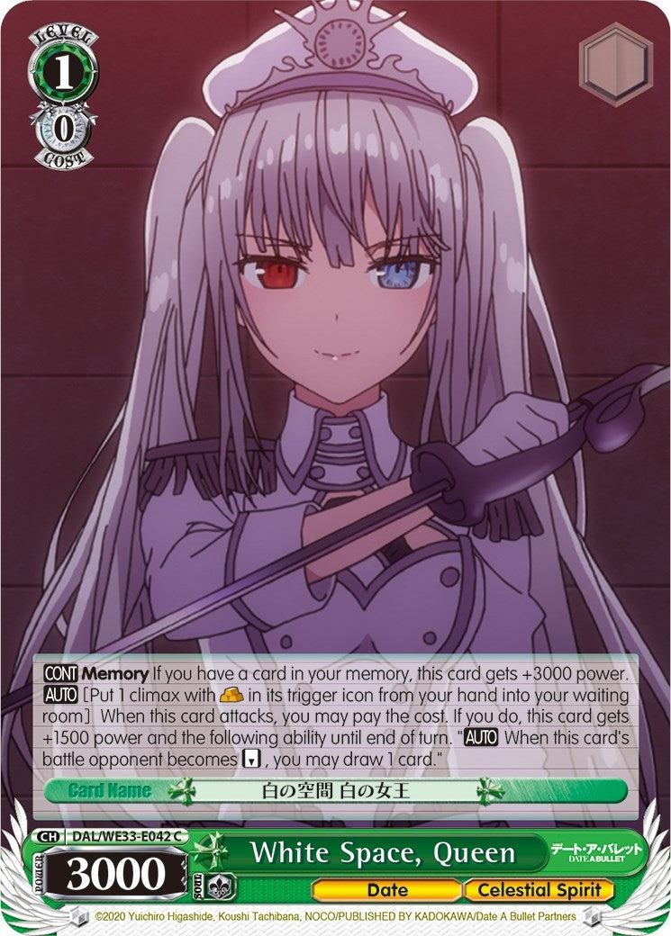 White Space Queen (Parallel Foil) (33042) [DAL/WE33] - Weiss Schwarz Single