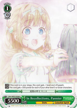 In Recollections Pannier (33044) [DAL/WE33] - Weiss Schwarz Single