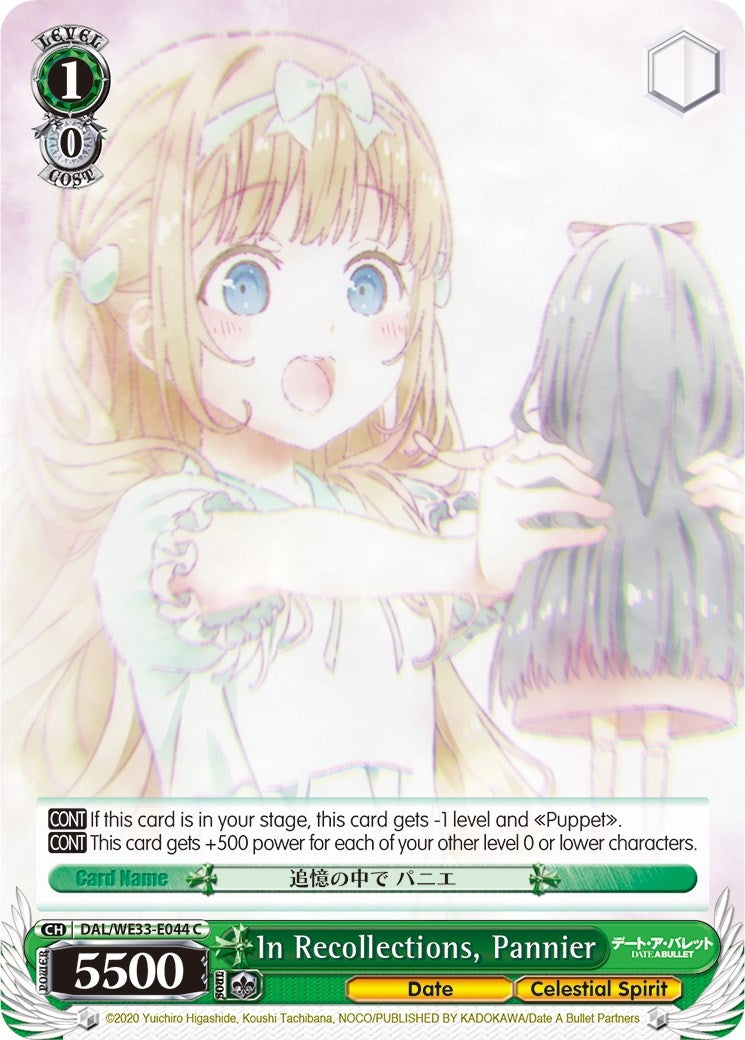 In Recollections Pannier (Parallel Foil) (33044) [DAL/WE33] - Weiss Schwarz Single