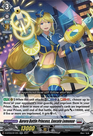 Aurora Battle Princess Execute Lemonun (3017) [D-BT03] - Cardfight Vanguard Single