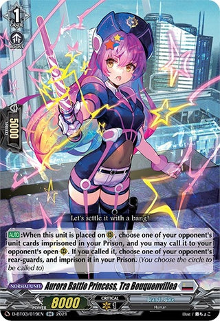 Aurora Battle Princess Tra Bouquenvillea (3019) [D-BT03] - Cardfight Vanguard Single