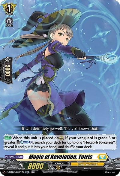 Magic of Revelation Totris (3022) [D-BT03] - Cardfight Vanguard Single