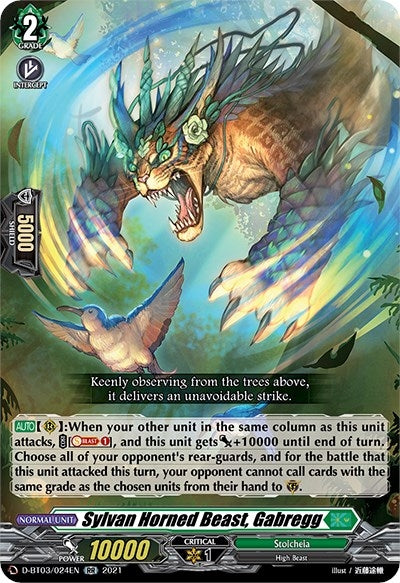 Sylvan Horned Beast Gabregg (3024) [D-BT03] - Cardfight Vanguard Single