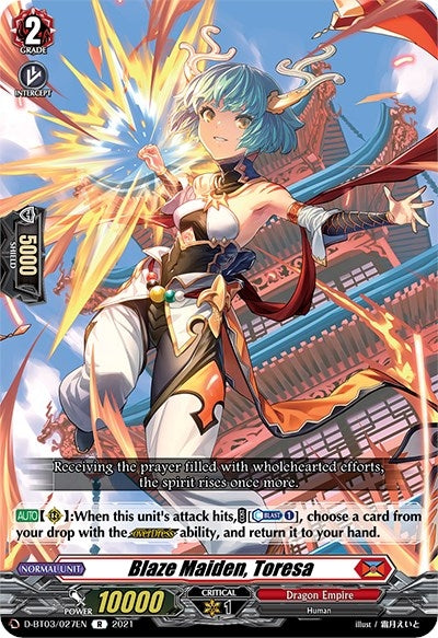 Blaze Maiden Toresa (3027) [D-BT03] - Cardfight Vanguard Single