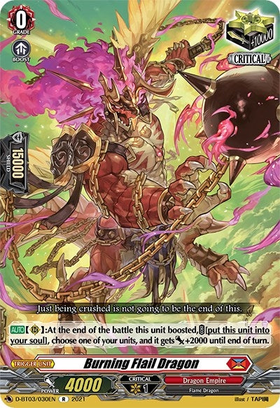 Burning Flail Dragon (3030) [D-BT03] - Cardfight Vanguard Single