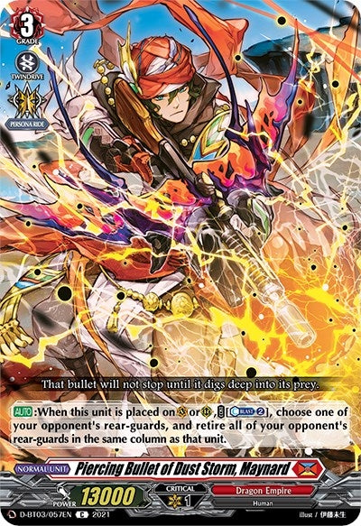 Piercing Bullet of Dust Storm Maynard (3057) [D-BT03] - Cardfight Vanguard Single