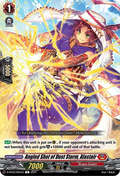 Angled Shot of Dust Storm Alastair (3064) [D-BT03] - Cardfight Vanguard Single