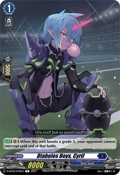 Diabolos Boys Cyril (3076) [D-BT03] - Cardfight Vanguard Single