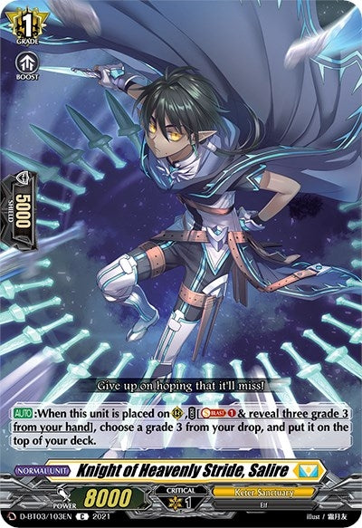Knight of Heavenly Stride Salire (3103) [D-BT03] - Cardfight Vanguard Single