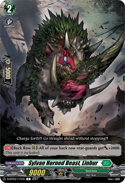 Sylvan Horned Beast Linbur (3111) [D-BT03] - Cardfight Vanguard Single