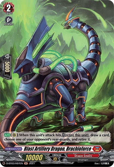 Blast Artillery Dragon Brachioforce (Holo) (307) [D-BT03] - Cardfight Vanguard Single