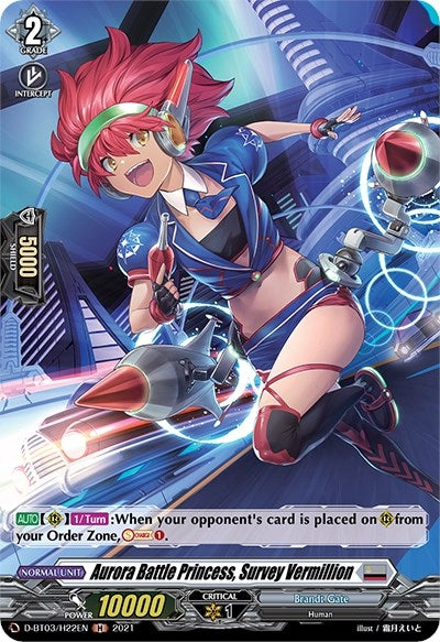 Aurora Battle Princess Survey Vermillion (Holo) (322) [D-BT03] - Cardfight Vanguard Single