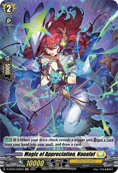 Magic of Appreciation Nanaful (Holo) (332) [D-BT03] - Cardfight Vanguard Single