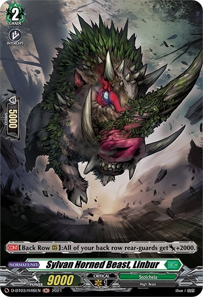 Sylvan Horned Beast Linbur (Holo) (346) [D-BT03] - Cardfight Vanguard Single