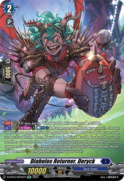 Diabolos Returner Deryck (SP) (304) [D-BT03] - Cardfight Vanguard Single