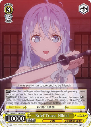 Brief Truce Hibiki (33015) [DAL/WE33] - Weiss Schwarz Single