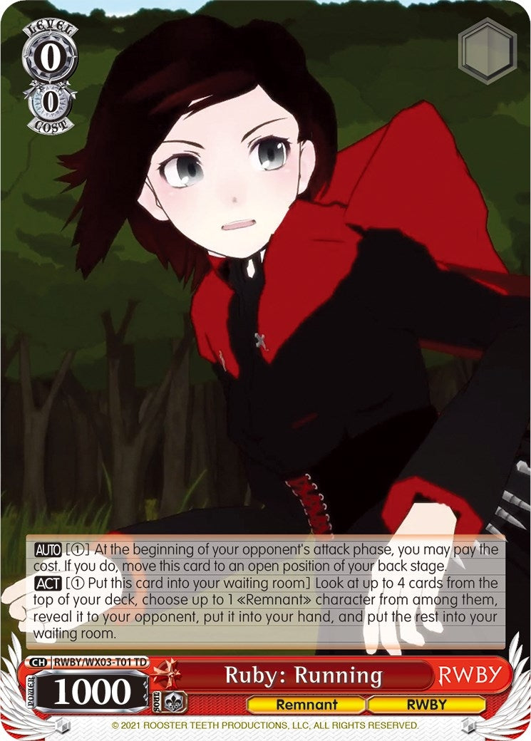 Ruby: Running (301) [RWBY/WX03] - Weiss Schwarz Single