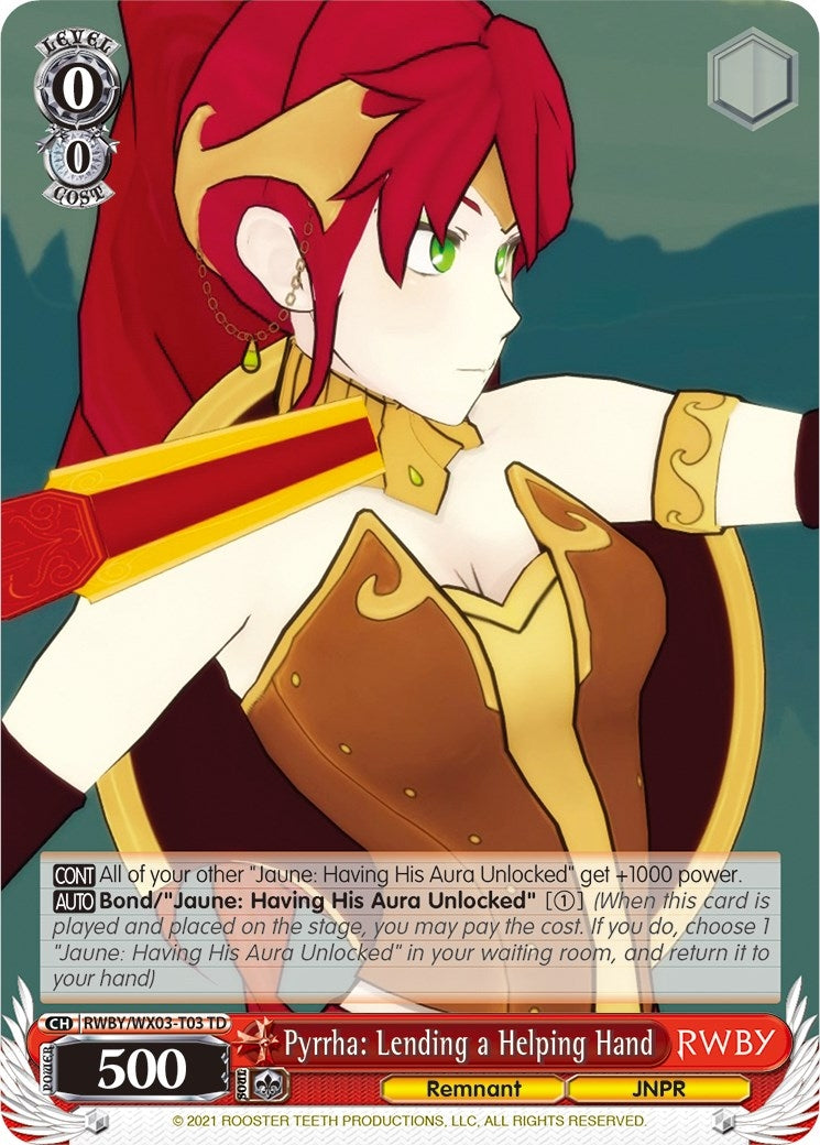 Pyrrha: Lending a Helping Hand (303) [RWBY/WX03] - Weiss Schwarz Single