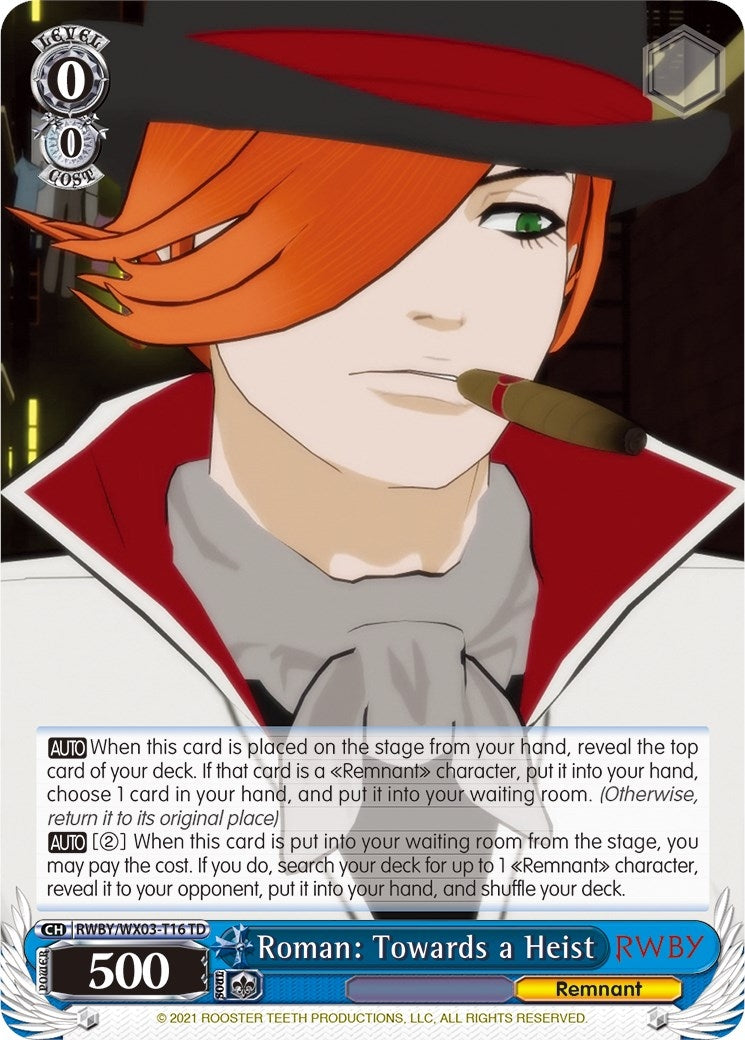 Roman: Towards a Heist (316) [RWBY/WX03] - Weiss Schwarz Single