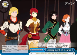 Assignment of Teams (320) [RWBY/WX03] - Weiss Schwarz Single