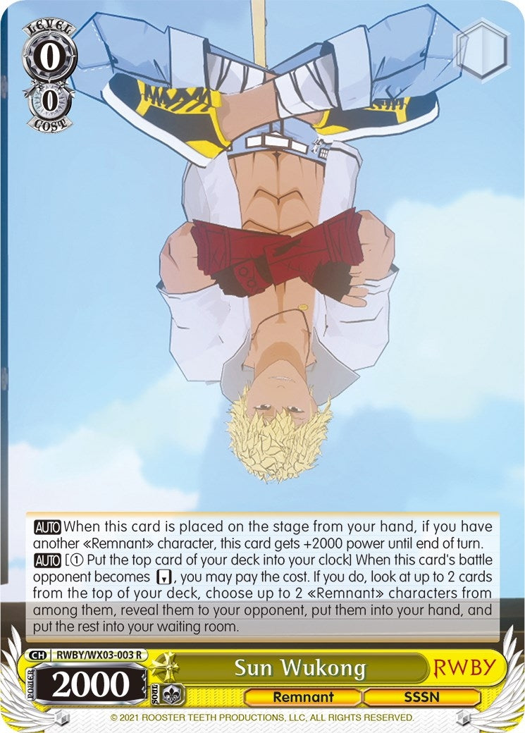 Sun Wukong (3003) [RWBY/WX03] - Weiss Schwarz Single