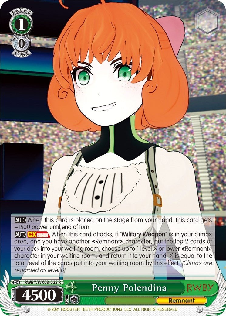 Penny Polendina (3023) [RWBY/WX03] - Weiss Schwarz Single