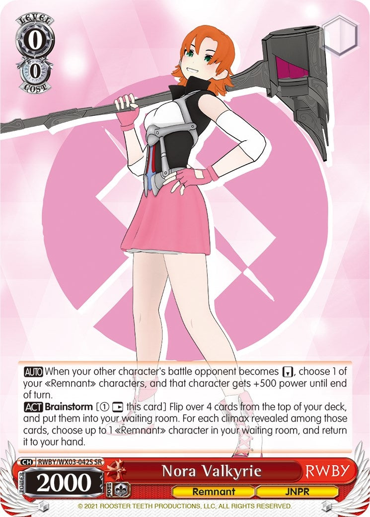 Nora Valkyrie (SR) (3042) [RWBY/WX03] - Weiss Schwarz Single