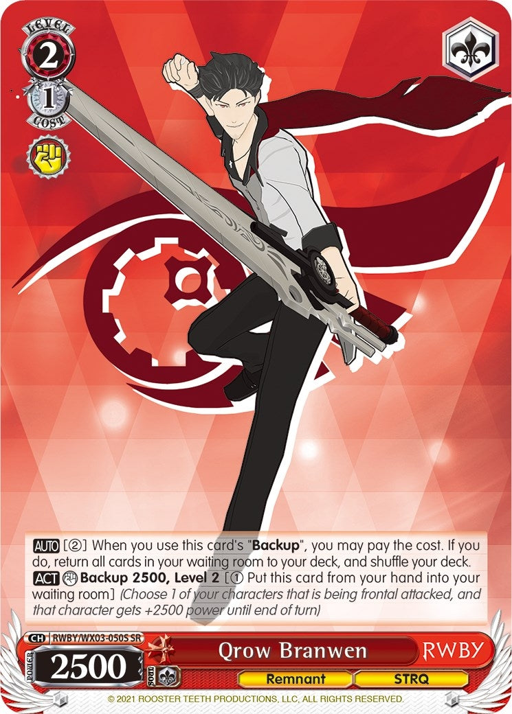 Qrow Branwen (SR) (3050) [RWBY/WX03] - Weiss Schwarz Single