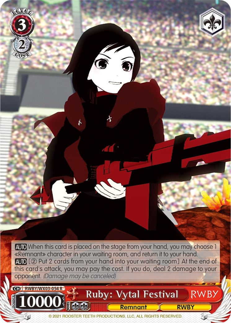 Ruby: Vytal Festival (3054) [RWBY/WX03] - Weiss Schwarz Single
