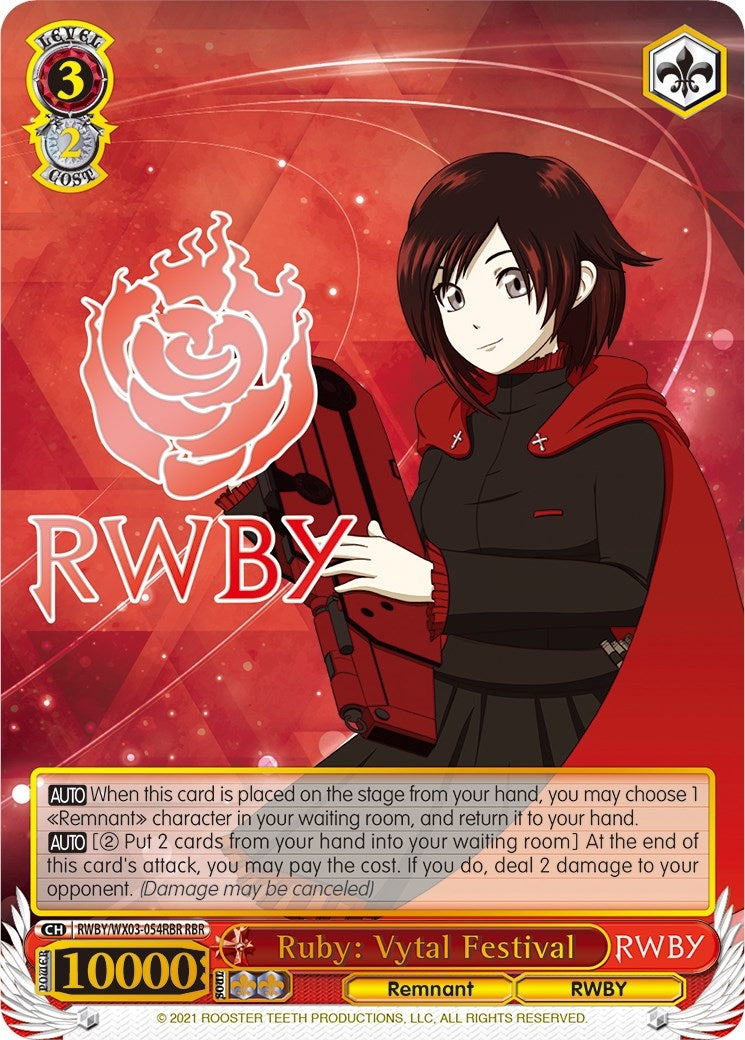 Ruby: Vytal Festival (RBR) (3054) [RWBY/WX03] - Weiss Schwarz Single