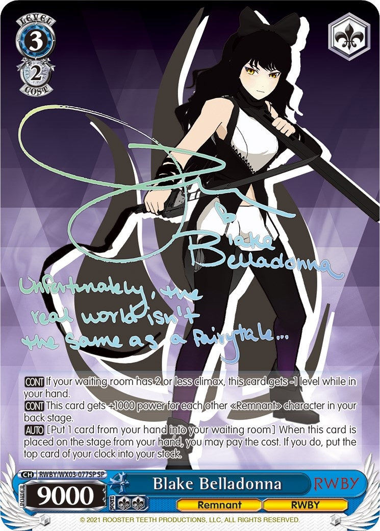 Blake Belladonna (SP) (3077) [RWBY/WX03] - Weiss Schwarz Single