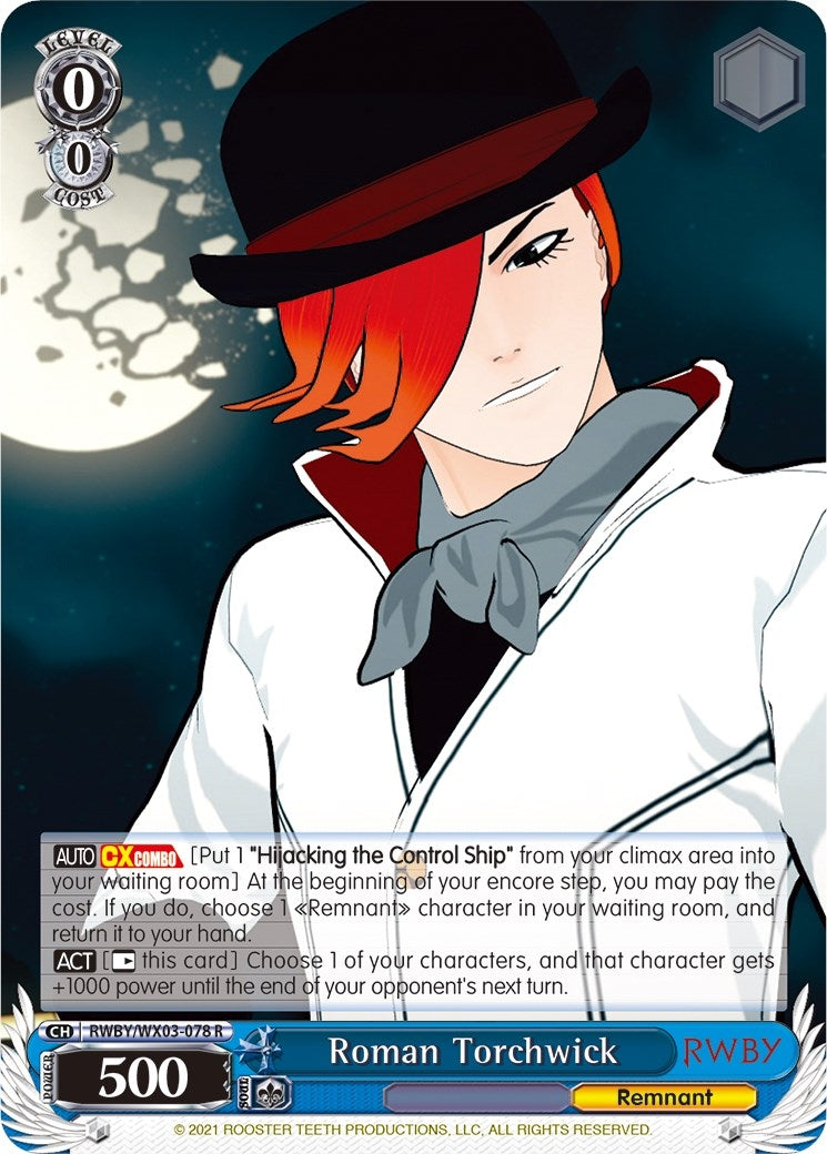 Roman Torchwick (3078) [RWBY/WX03] - Weiss Schwarz Single
