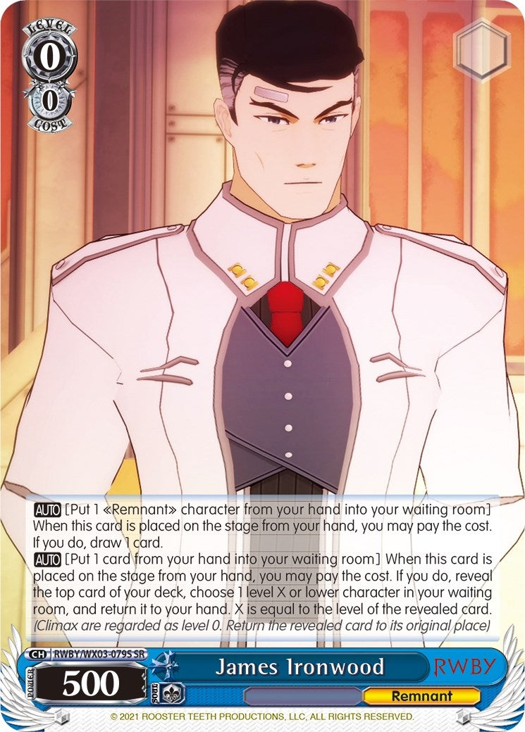 James Ironwood (SR) (3079) [RWBY/WX03] - Weiss Schwarz Single