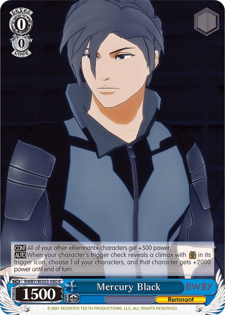 Mercury Black (3080) [RWBY/WX03] - Weiss Schwarz Single
