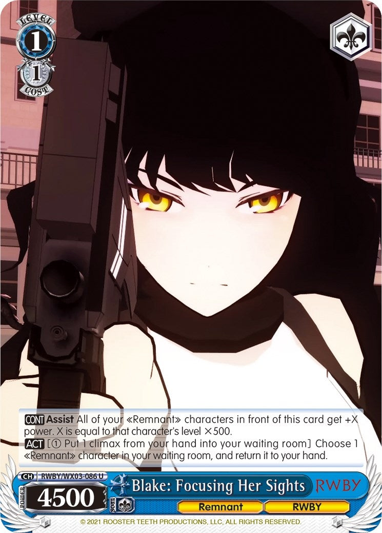 Blake: Focusing Her Sights (3086) [RWBY/WX03] - Weiss Schwarz Single