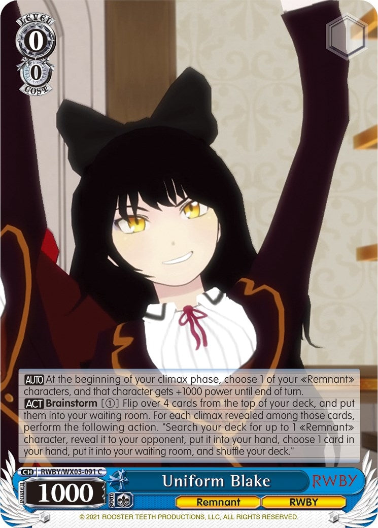 Uniform Blake (3091) [RWBY/WX03] - Weiss Schwarz Single