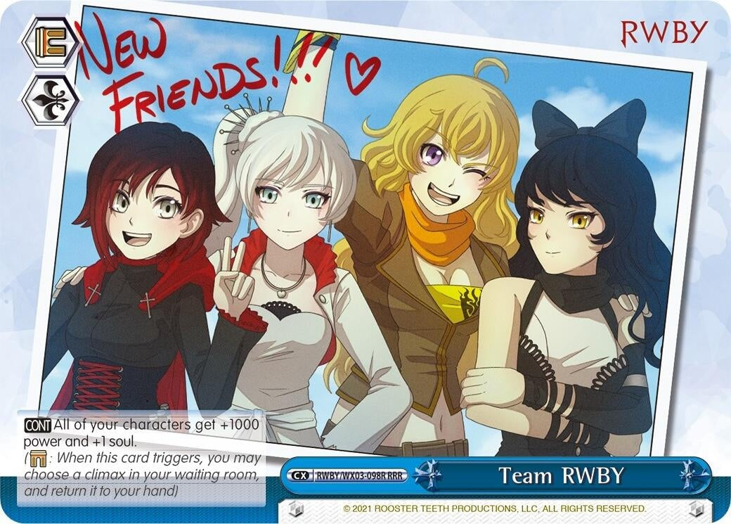 Team RWBY (RRR) (3098) [RWBY/WX03] - Weiss Schwarz Single