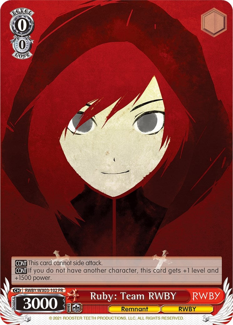 Ruby: Team RWBY (3102) [RWBY/WX03] - Weiss Schwarz Single