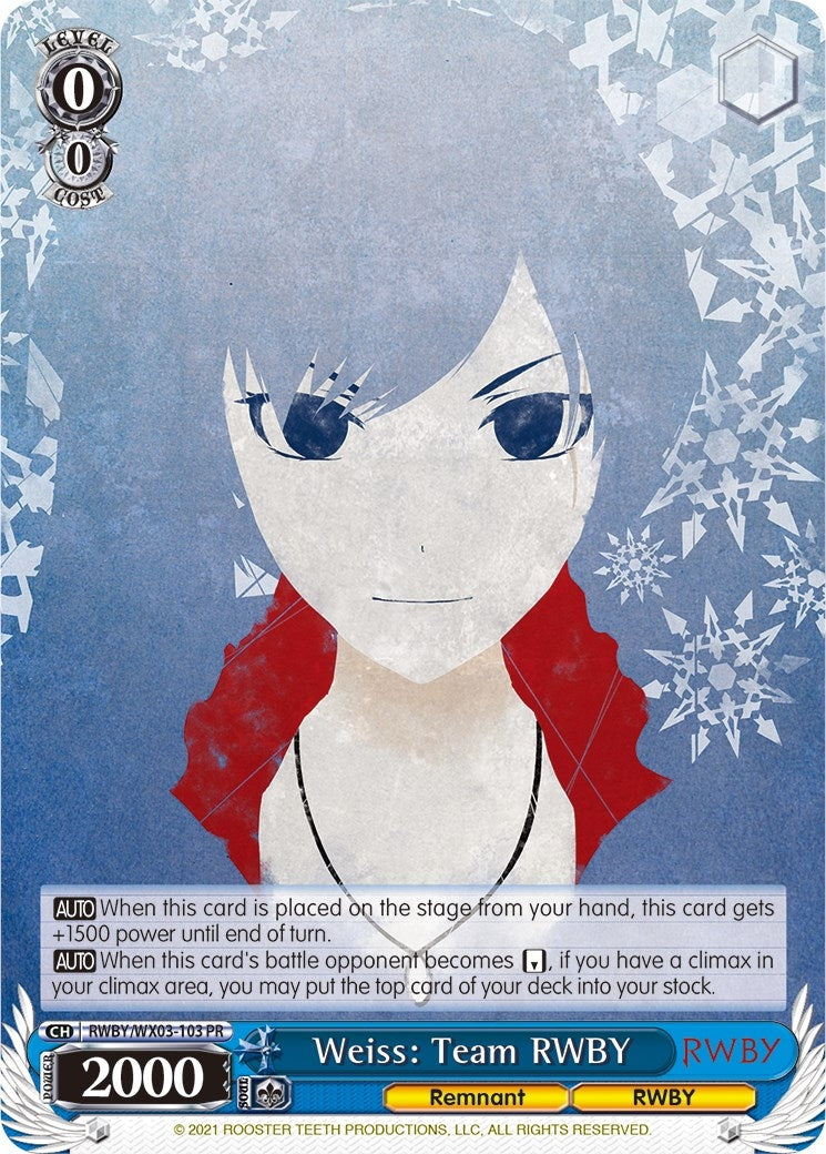 Weiss: Team RWBY (3103) [RWBY/WX03] - Weiss Schwarz Single