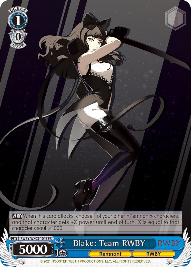 Blake: Team RWBY (Alternate Art) (3104) [RWBY/WX03] - Weiss Schwarz Single