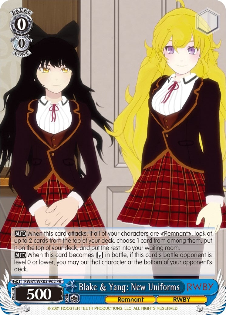 Blake & Yang: New Uniforms (302) [RWBY/WX03] - Weiss Schwarz Single