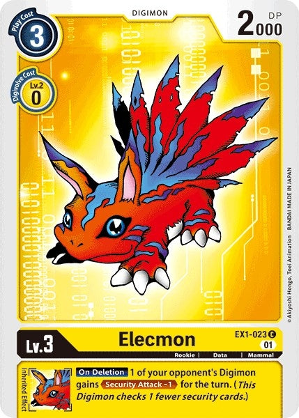 Elecmon (1023) [EX01] - Digimon Card Game Single