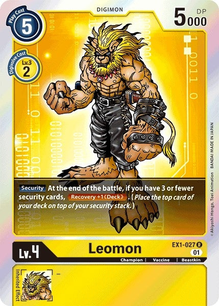Leomon (1027) [EX01] - Digimon Card Game Single